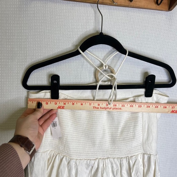 Old Navy | white linen blend O ring halter romper womens‎ size XL NWT NEW - Picture 8 of 10